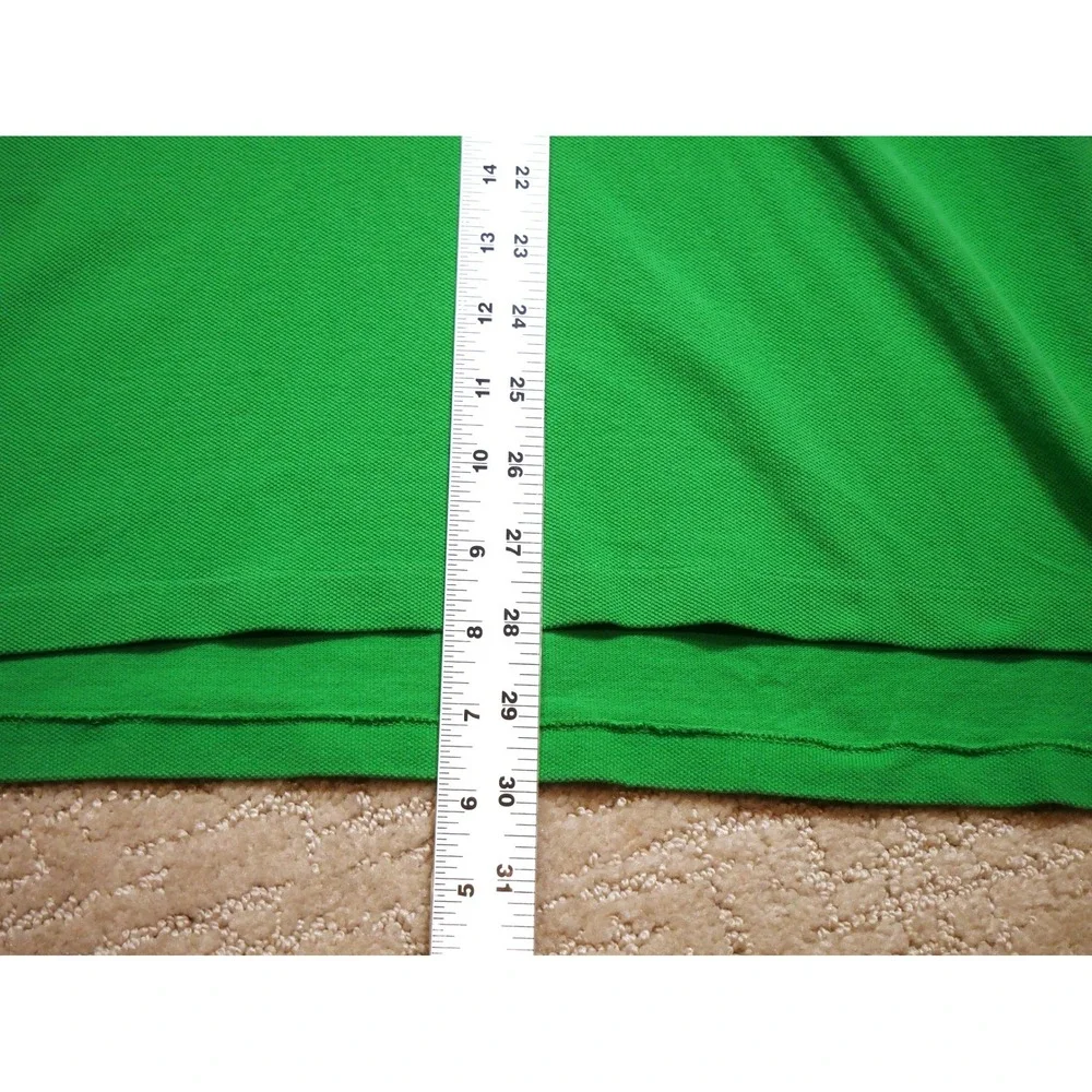 Vintage Polo Ralph Lauren Men XL Big Pony Polo Shirt Green Blue Short‎ Sleeve
